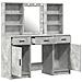 Set da Toeletta 3 Pezzi  in Legno Ingenerizzato Grigio Cemento - Foto miniatura 6