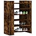 Scarpiera Rovere Fumo 74,5x37,5x100 cm in Legno Multistrato - Foto miniatura 3