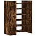 Scarpiera Rovere Fumo 74,5x37,5x100 cm in Legno Multistrato - Foto miniatura 6