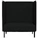 Divano alto Nero 109 x 56 x 121 cm Tessuto - Foto miniatura 4