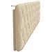 Cuscino Testiera Crema 200 cm in Tessuto - Foto miniatura 5