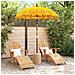 Parasol Balinese Giallo 180-190 cm Cotone, legno massello - Foto miniatura 3