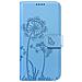 Custodia A Portafoglio Per Galaxy A56 / A36 Premium Design Fiori Farfalla, Blu Chiaro - Foto miniatura 1