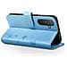 Custodia A Portafoglio Per Galaxy A56 / A36 Premium Design Fiori Farfalla, Blu Chiaro - Foto miniatura 5