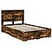Struttura del letto Rovere fumé 120 x 200 cm Legno multistrato - Foto miniatura 4