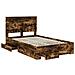 Struttura del letto Rovere fumé 120 x 200 cm Legno multistrato - Foto miniatura 5