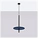 Lampada A Sospensione Feltro 1 Nero /navy Sl. 1881 - Moderno Lampada A Sospensione Blu Navy /nero 126x30x30 Cm - Foto miniatura 3