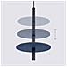 Lampada A Sospensione Feltro 1 Nero /navy Sl. 1881 - Moderno Lampada A Sospensione Blu Navy /nero 126x30x30 Cm - Foto miniatura 5