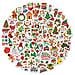 Mini Adesivi Natalizi 100 Pezzi - Decalcomanie Festive Impermeabili In Pvc Per Decorazioni Fai Da Te - Foto miniatura 1