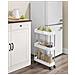 Carrello portaoggetti mobile White con 3 ripiani portaoggetti per cucine - Foto miniatura 2