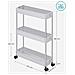 Carrello portaoggetti mobile White con 3 ripiani portaoggetti per cucine - Foto miniatura 4