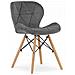 SET DI TAVOLO ROTONDO KOVA 80 Nero + 4 sedie WAKO Grigio x4 - Foto miniatura 4