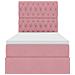 Letto con contenitore e materasso Rosa 90 x 200 cm Velluto - Foto miniatura 7