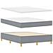 Letto a molle con materasso Grigio chiaro 160 x 200 cm Tessuto - Foto miniatura 4