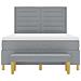 Letto a molle con materasso Grigio chiaro 160 x 200 cm Tessuto - Foto miniatura 8