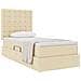 Letto con contenitore e materasso Crema 90 x 190 cm Poliestere - Foto miniatura 3