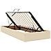 Letto con contenitore e materasso Crema 90 x 190 cm Poliestere - Foto miniatura 6