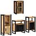 Set di mobili per il bagno 4 pcs Legno di Mango Massello - Foto miniatura 2