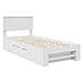Struttura del letto Bianco 90 x 200 cm Legno multistrato - Foto miniatura 4