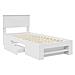 Struttura del letto Bianco 90 x 200 cm Legno multistrato - Foto miniatura 5