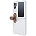 Cover con Tapa per Find N2 Flip 5G - Silicone, Bianco, Con Soporte - Foto miniatura 1