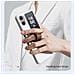 Cover con Tapa per Find N2 Flip 5G - Silicone, Bianco, Con Soporte - Foto miniatura 3