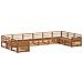 Set divani 10 pcs Naturale Legno di Acacia Massello - Foto miniatura 1