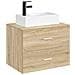 Lavabo da bagno Nero Opaco 45,5 x 25,5 x 13 cm Metallo - Foto miniatura 2