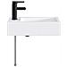 Lavabo da bagno Nero Opaco 45,5 x 25,5 x 13 cm Metallo - Foto miniatura 3