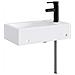 Lavabo da bagno Nero Opaco 45,5 x 25,5 x 13 cm Metallo - Foto miniatura 5
