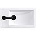 Lavabo da bagno Nero Opaco 45,5 x 25,5 x 13 cm Metallo - Foto miniatura 6