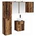 Set di Armadi da Bagno 5 pcs Legno antico 43 x 16 x 62,5 cm - Foto miniatura 1
