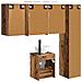 Set di Armadi da Bagno 5 pcs Legno antico 43 x 16 x 62,5 cm - Foto miniatura 7