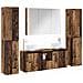 Set di mobili per il bagno 6 pcs Legno antico - Foto miniatura 1