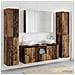 Set di mobili per il bagno 6 pcs Legno antico - Foto miniatura 2