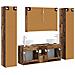 Set di mobili per il bagno 6 pcs Legno antico - Foto miniatura 9