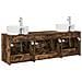 Set di Armadi da Bagno 3 pz Rovere Fumo 62,5 x 44,5 x 50 cm - Foto miniatura 6