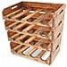 Set Portavini 4 pz per 16 Bottiglie in Legno Massello di Mogano - Foto miniatura 1