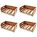 Set Portavini 4 pz per 16 Bottiglie in Legno Massello di Mogano - Foto miniatura 3