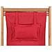 Sdraio da Spiaggia Pieghevole Telaio in Legno e Tessuto Rosso - Foto miniatura 8