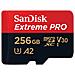 Extreme Pro Scheda di Memoria microSDXC da 256 GB e Adattatore SD con App Performance A2 e Rescue Pro Deluxe, fino a 170 MB / sec, Classe 10, UHS-I, U3, V30 - Foto miniatura 2