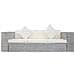 Divano a 3 Posti con Cuscini Grigio in Rattan Naturale 200 x 80 x 61 cm - Foto miniatura 3