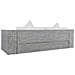 Divano a 3 Posti con Cuscini Grigio in Rattan Naturale 200 x 80 x 61 cm - Foto miniatura 4