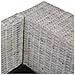 Divano a 3 Posti con Cuscini Grigio in Rattan Naturale 200 x 80 x 61 cm - Foto miniatura 6