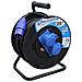 49049 Prolunga In Gomma Con Avvolgicavo 25 Mt 2 Prese Industriali Iec Spina A 3 Poli Cee Adatto Per Camper, Campeggio, Caravan, Barca, Can, Nero / blu - Foto miniatura 1