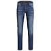 Jeans Slim Fit A Vita Bassa In Denim Blu Da Uomo - Foto miniatura 1