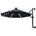 Ombrellone a Muro con LED e Palo in Metallo 300 cm Antracite - Foto miniatura 2