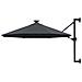 Ombrellone a Muro con LED e Palo in Metallo 300 cm Antracite - Foto miniatura 1