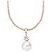 Collana Da Donna Con Ciondolo In Argento 925 placcato Oro Rosa Con Perla Cera Con Zirconi, 45 cm, Colore Pietre: Bianco Ref. 4020689182466 - Foto miniatura 1