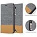 Custodia Compatibile Con Motorola Moto X3 In Grigio Chiaro Marrone - Coperchio Protettiva Con Chiusura Magnetica, Funzione Stand E Tasca Per Le Carte - Foto miniatura 5